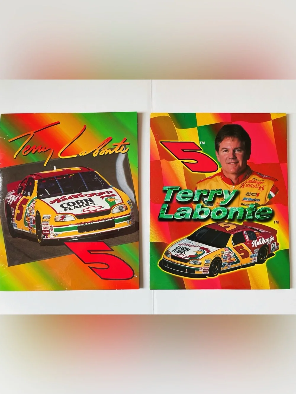 Vintage 90s NASCAR Kelloggs Racing Terry Labonte Binder & Folder Set Collectible